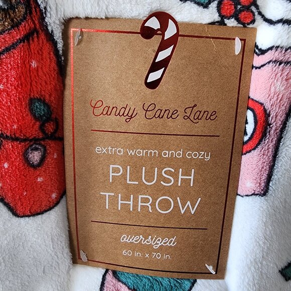 CANDY CANE LANE  THROW - Picture 2 of 2
